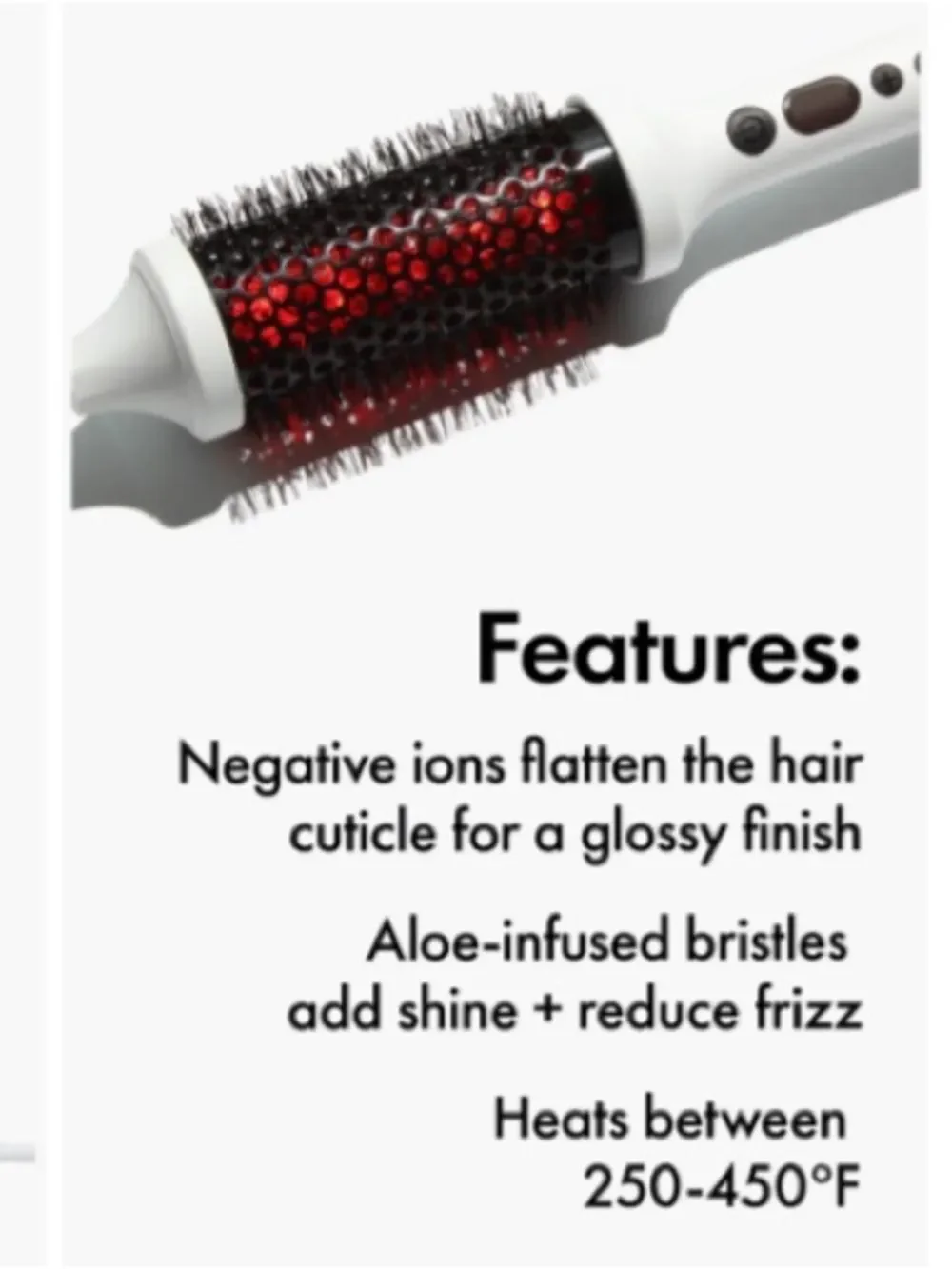 BONDI BOOST Infrared Bounce Thermal Brush, 1.65” barrel, sample brush. Minor use